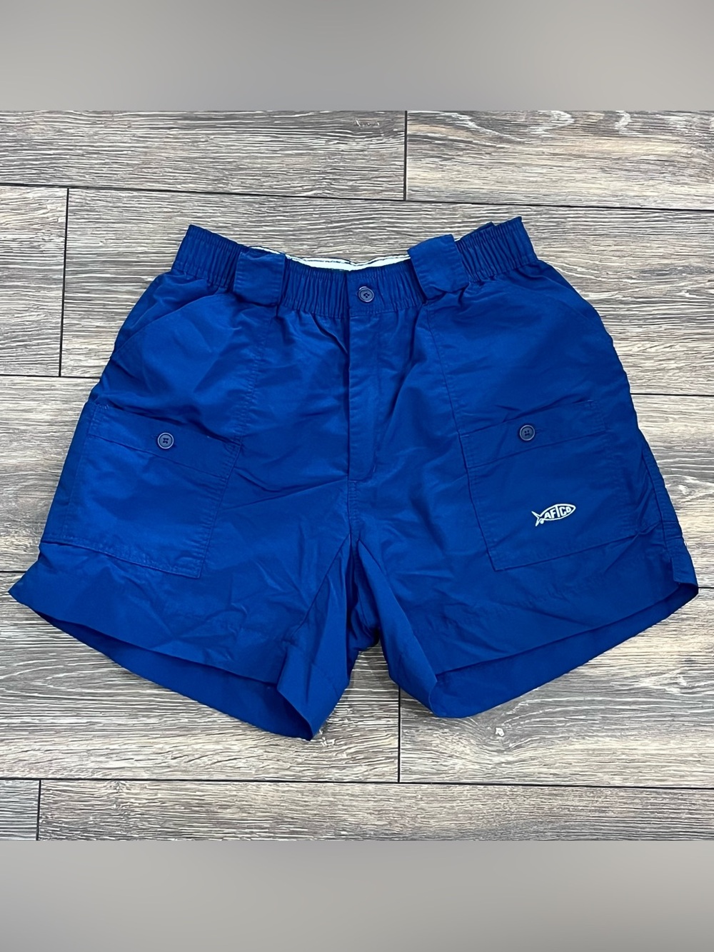 AFTCO Classic Blue Fishing Shorts Men’s 32 Cargo